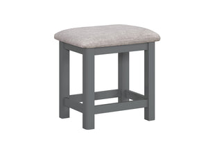 Camden Slate dressing table stool with fabric seat