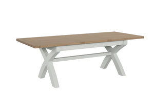 Camden Off White cross-leg extending dining table 180cm - 240cm