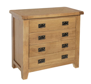 Rustic 4 Drawer Chest of Drawers - FREE UK Mainland Delivery
