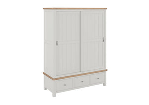 Camden Off White large wardrobe with drawers