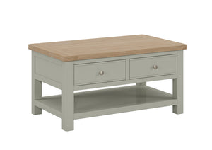 Camden Sage coffee table with drawers