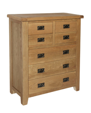 Rustic 4 over 3 Chest of Drawers - FREE UK Mainland Delivery