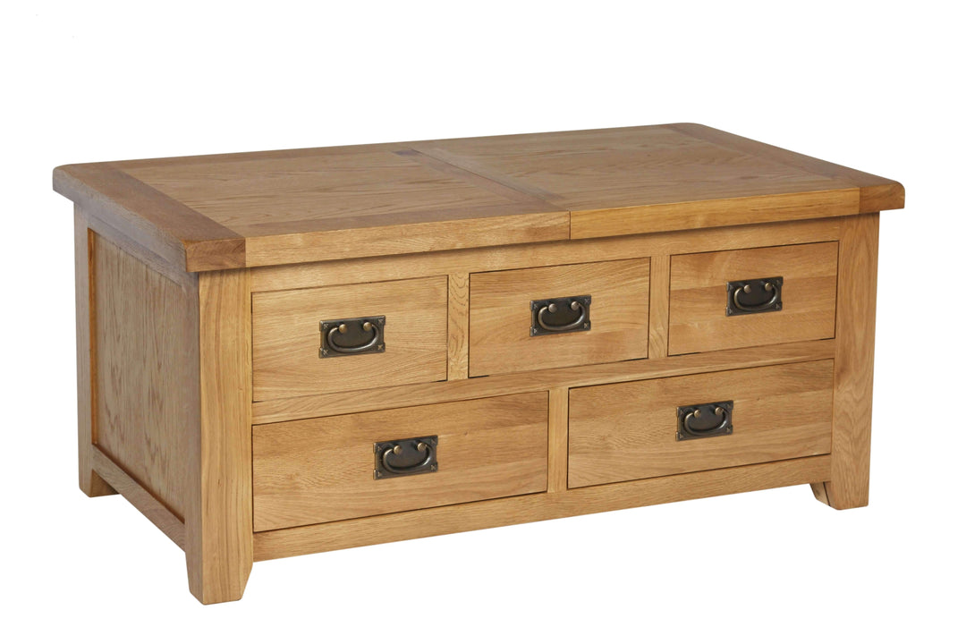 Rustic Large Storage Coffee Table - Price Match Guarantee And Free ...